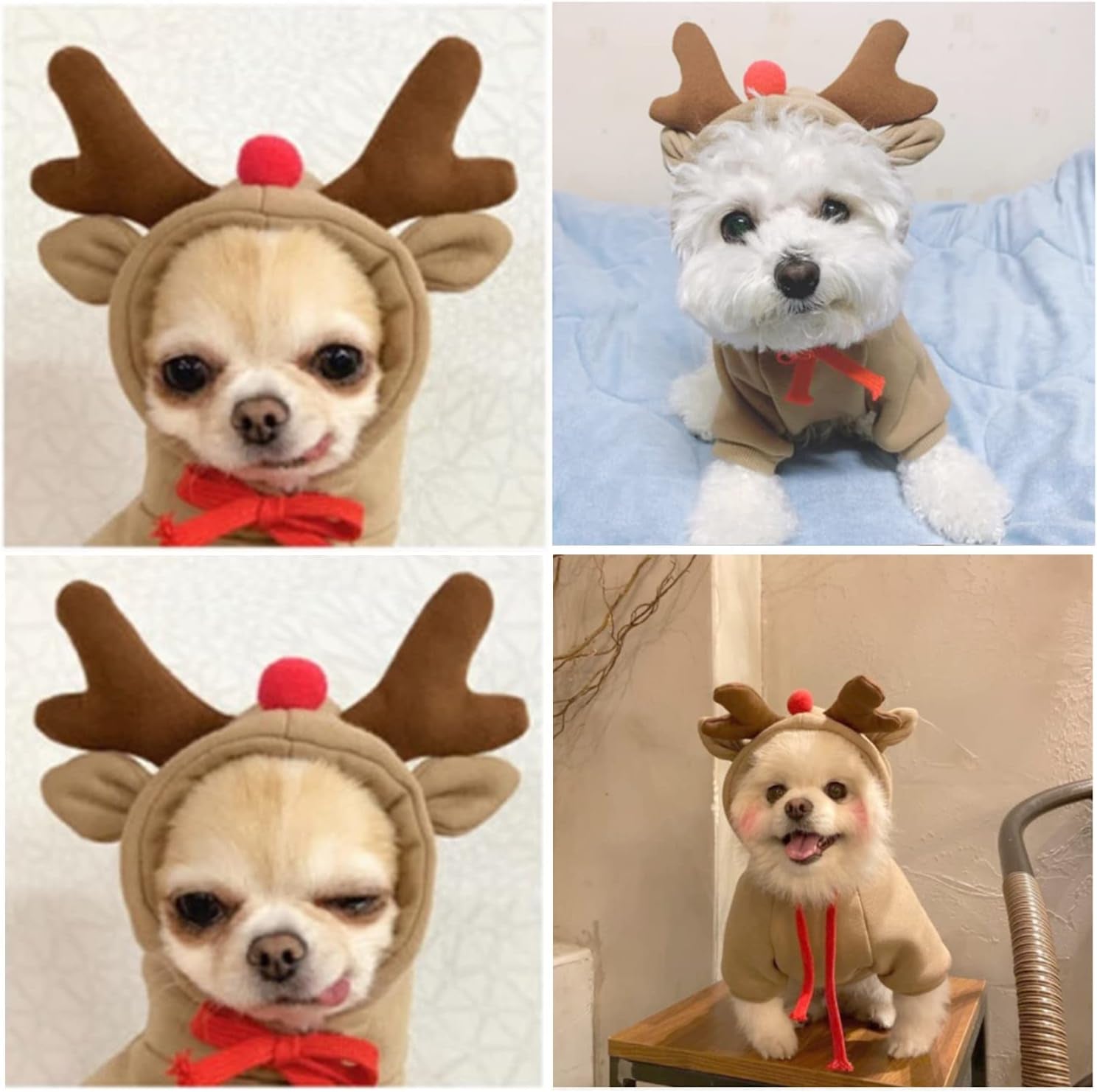 Pet Clothes Dogs Hoodie Sweatshirt - Elk Fruit Shape Cold Weather Clothes Costume Outfit for Puppy Cats Small Mediumdog (L)