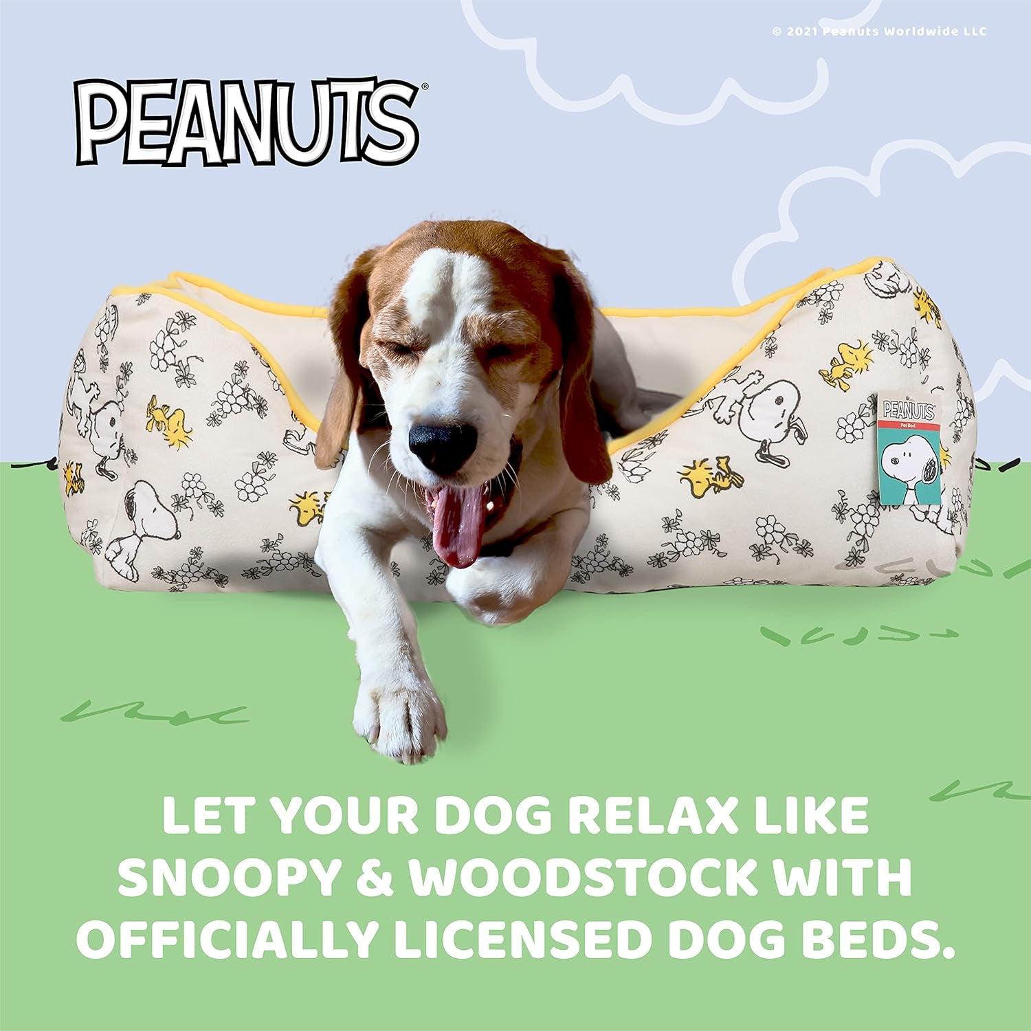 Peanuts Snoopy & Woodstock Cuddler Dog Bed, 24" X 19" X 8"